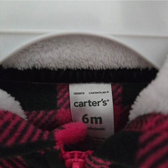 2/$30 Carters Fleece Jumpsuit Size 6 M - Picture 2 of 4